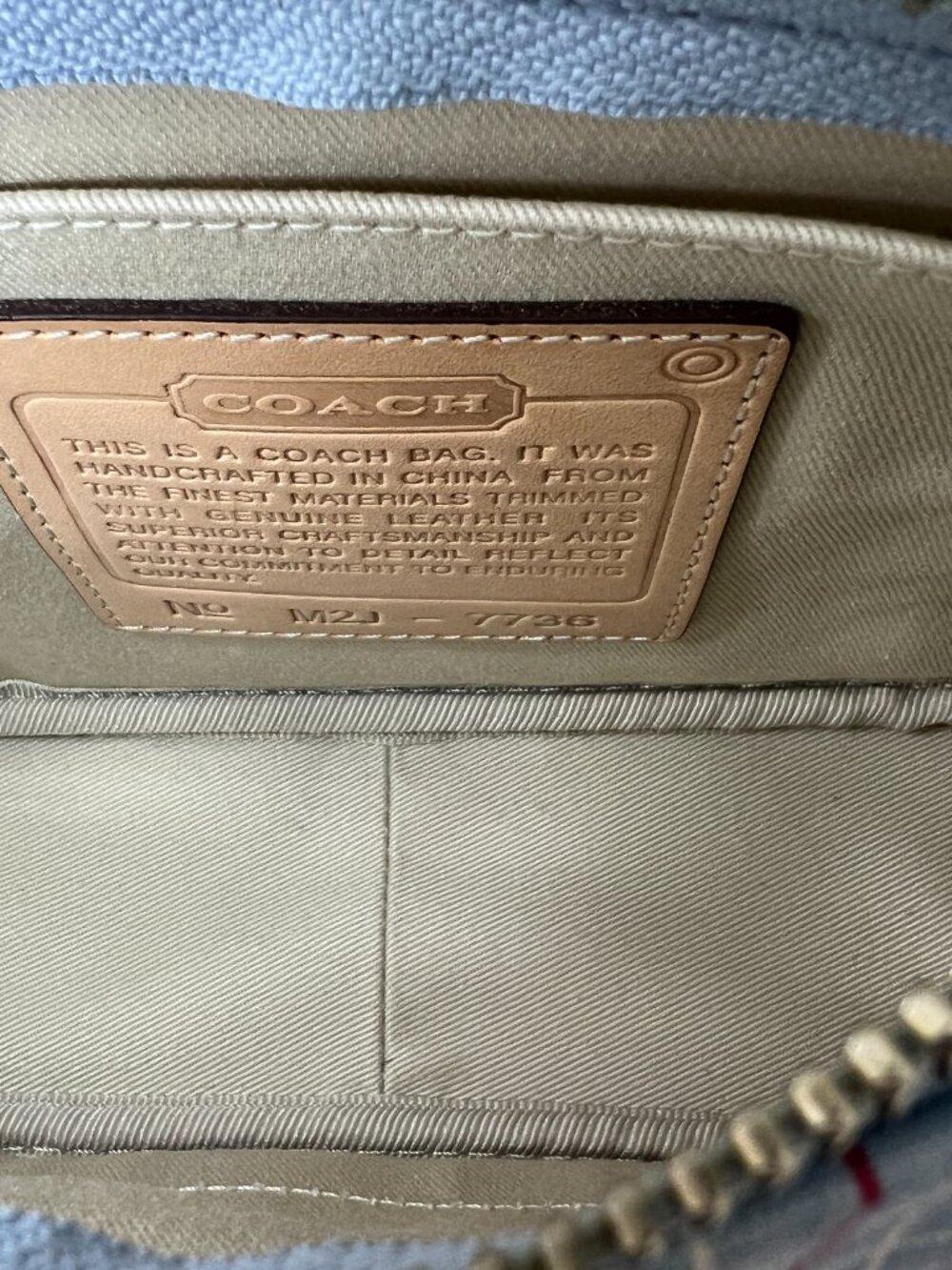 Coach Blue Plaid Small Bag in Style 7736 - Picture 12 of 15